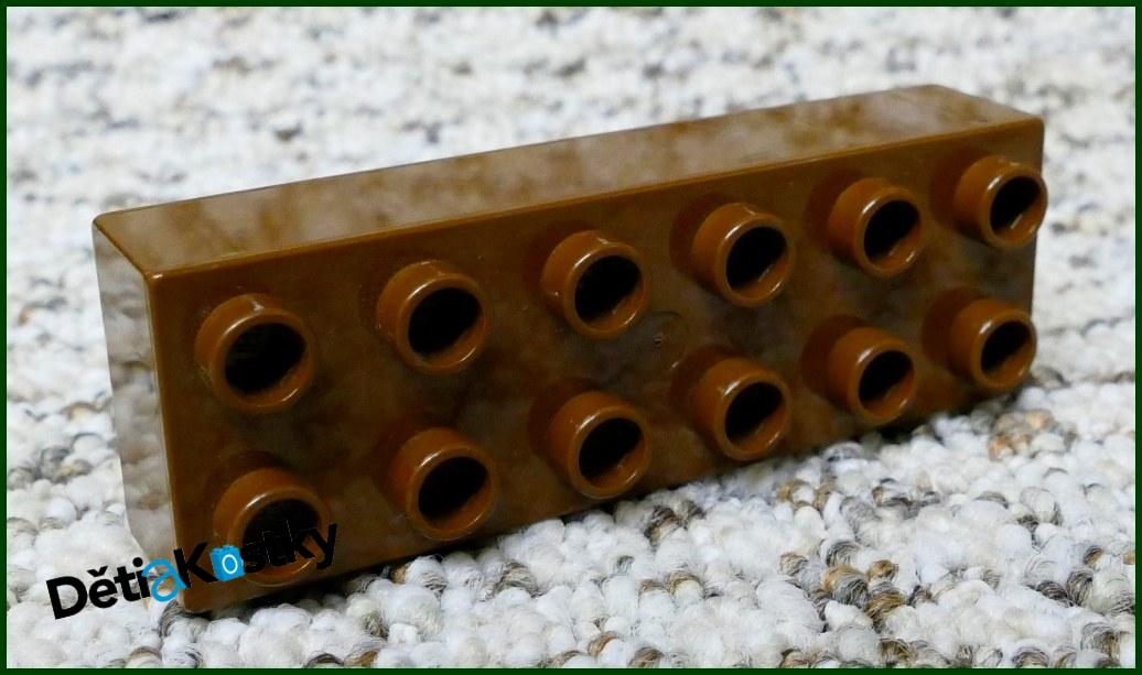 Lego® Duplo® Kostka 2x6 Tmavě Hnědá