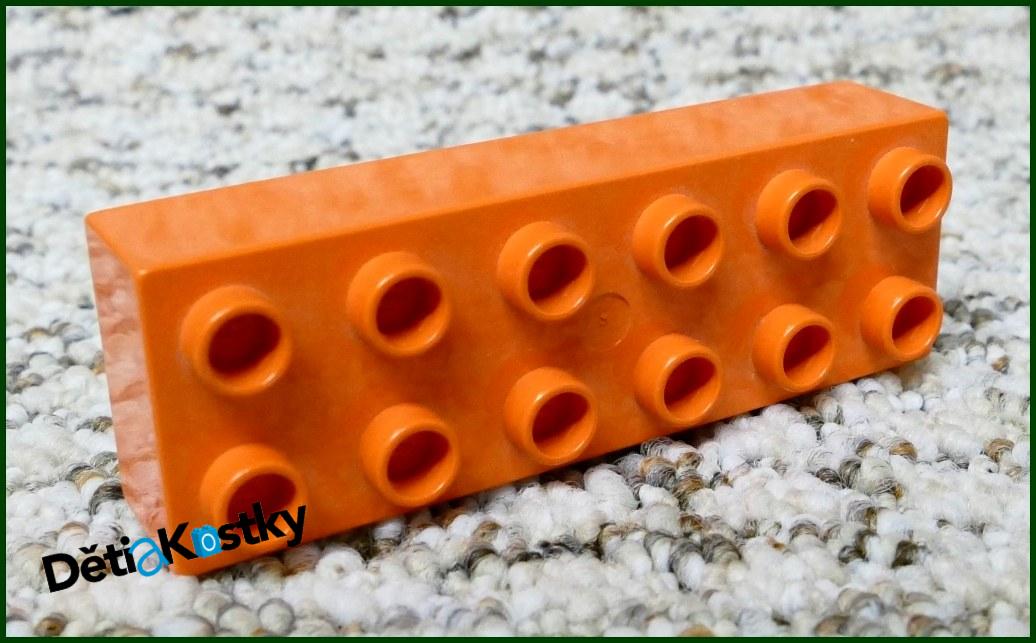 Lego® Duplo® Kostka 2x6 Lososová