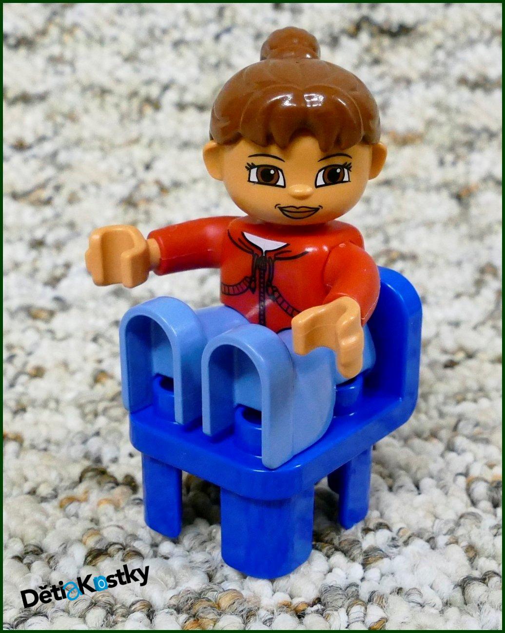 Lego® Duplo® Židlička Modrá (Zaoblené Opěradlo)