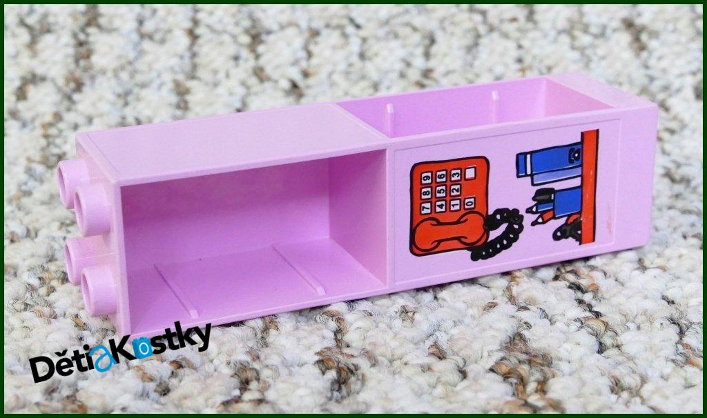 Lego® Duplo® Skříňka Vysoká Růžová - Obrázek Telefon
