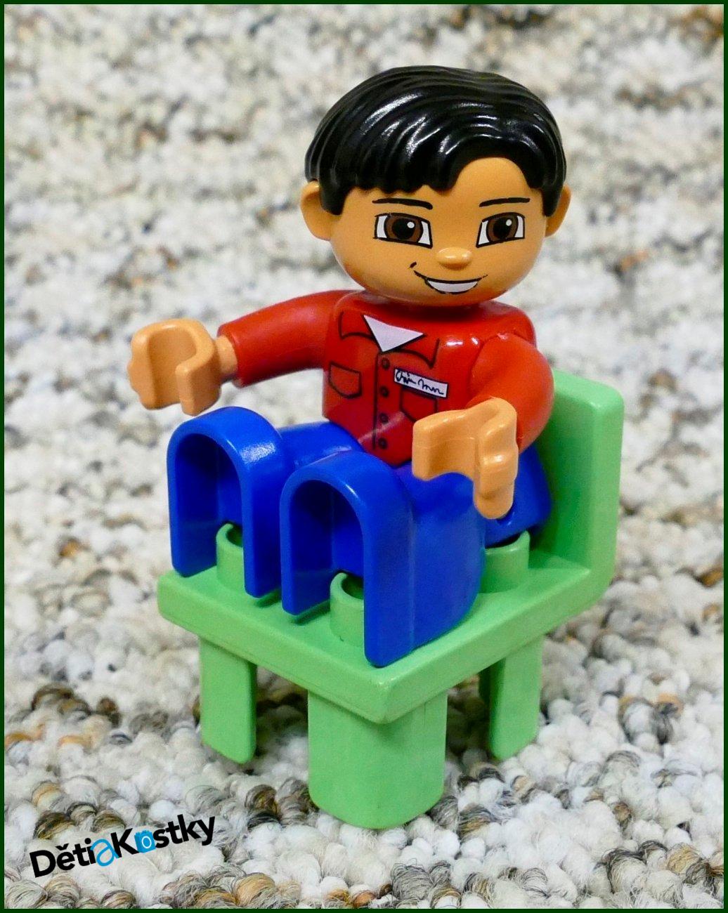 Lego® Duplo® Židlička Světle Zelená (Hranaté Opěradlo)