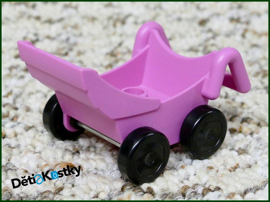 Lego® Duplo® Kočárek Růžový - Široká Černá Kola