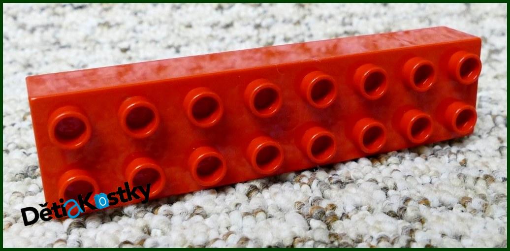 Lego® Duplo® Kostka 2x8 Červená