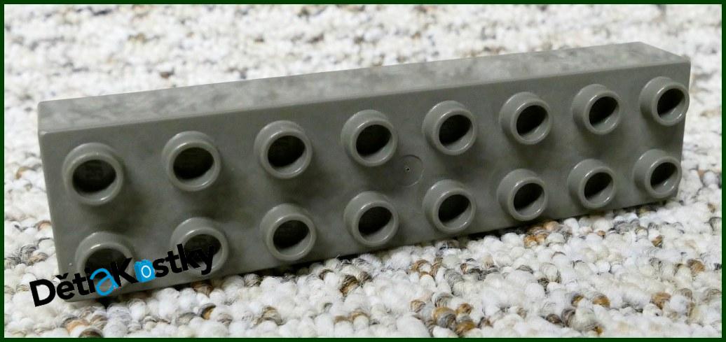 Lego® Duplo® Kostka 2x8 Šedo Hnědá