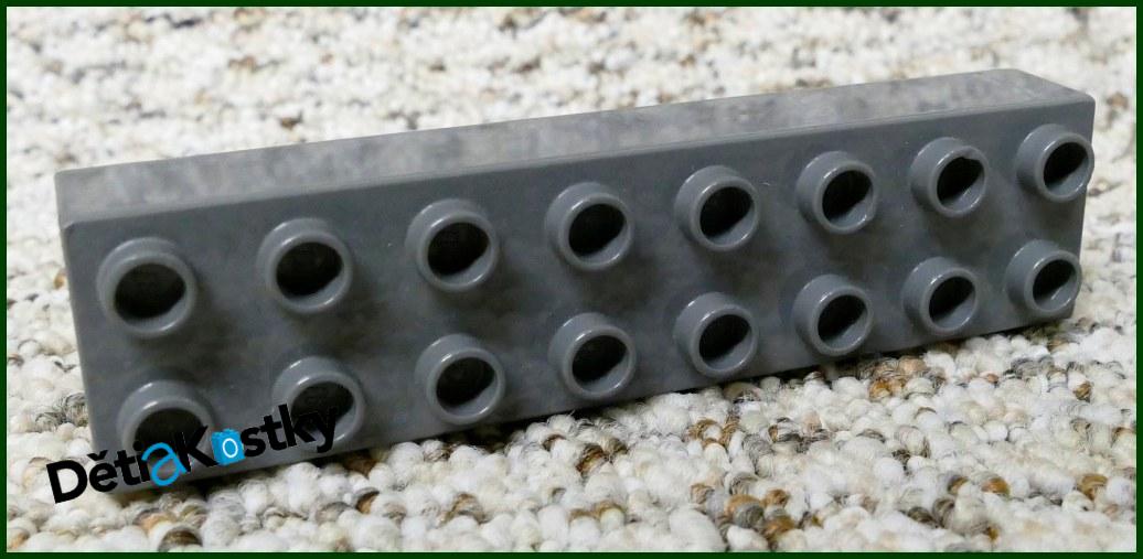 Lego® Duplo® Kostka 2x8 Tmavě Šedá