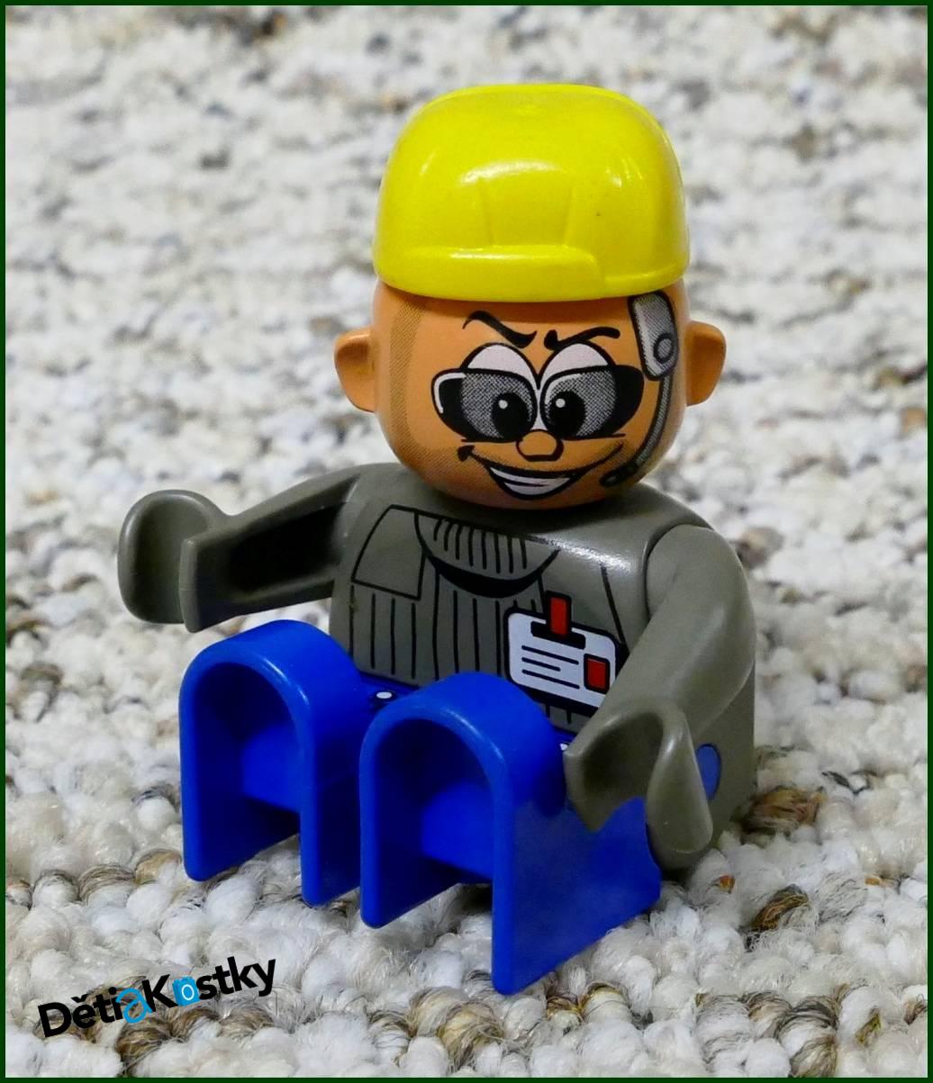 Lego® Duplo® Figurka Servisák Šedý - Žlutý Otočný Kšilt
