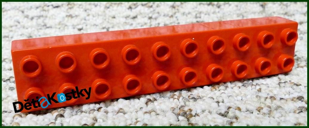 Lego® Duplo® Kostka 2x10 Červená