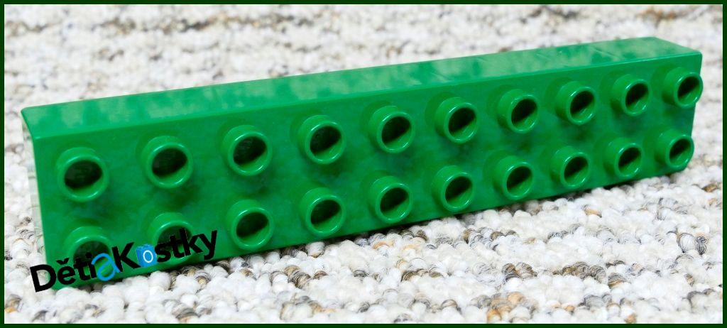 Lego® Duplo® Kostka 2x10 Tmavě Zelená