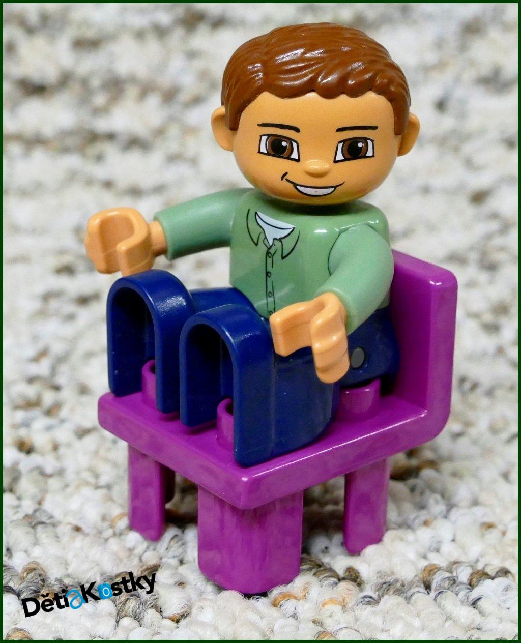 Lego® Duplo® Židlička Fialová (Hranaté Opěradlo)