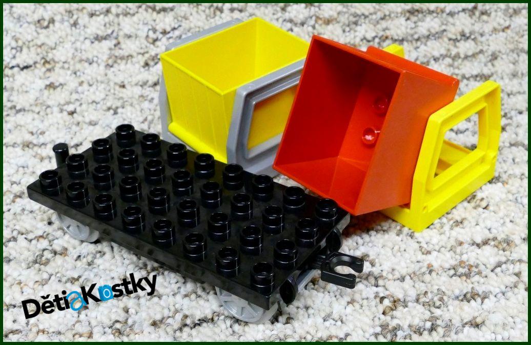 Lego® Duplo® Vagon - Kontejnery Nákladní - Šedá/Žlutá/Červená