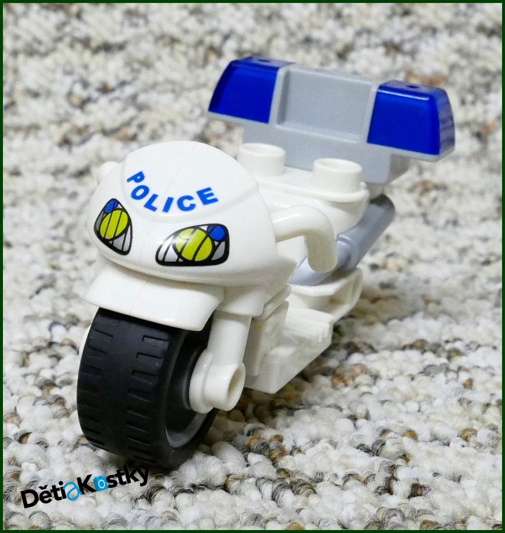 Lego® Duplo® Policejní Motorka Bílá s Majáčkem