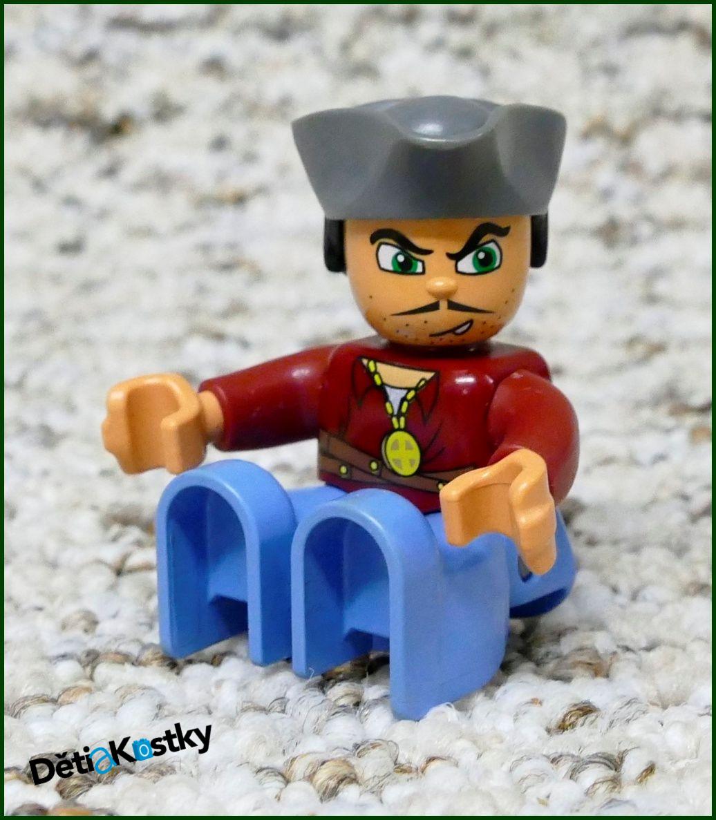 Lego® Duplo® Postavička Pirát - Šedý Klobouk