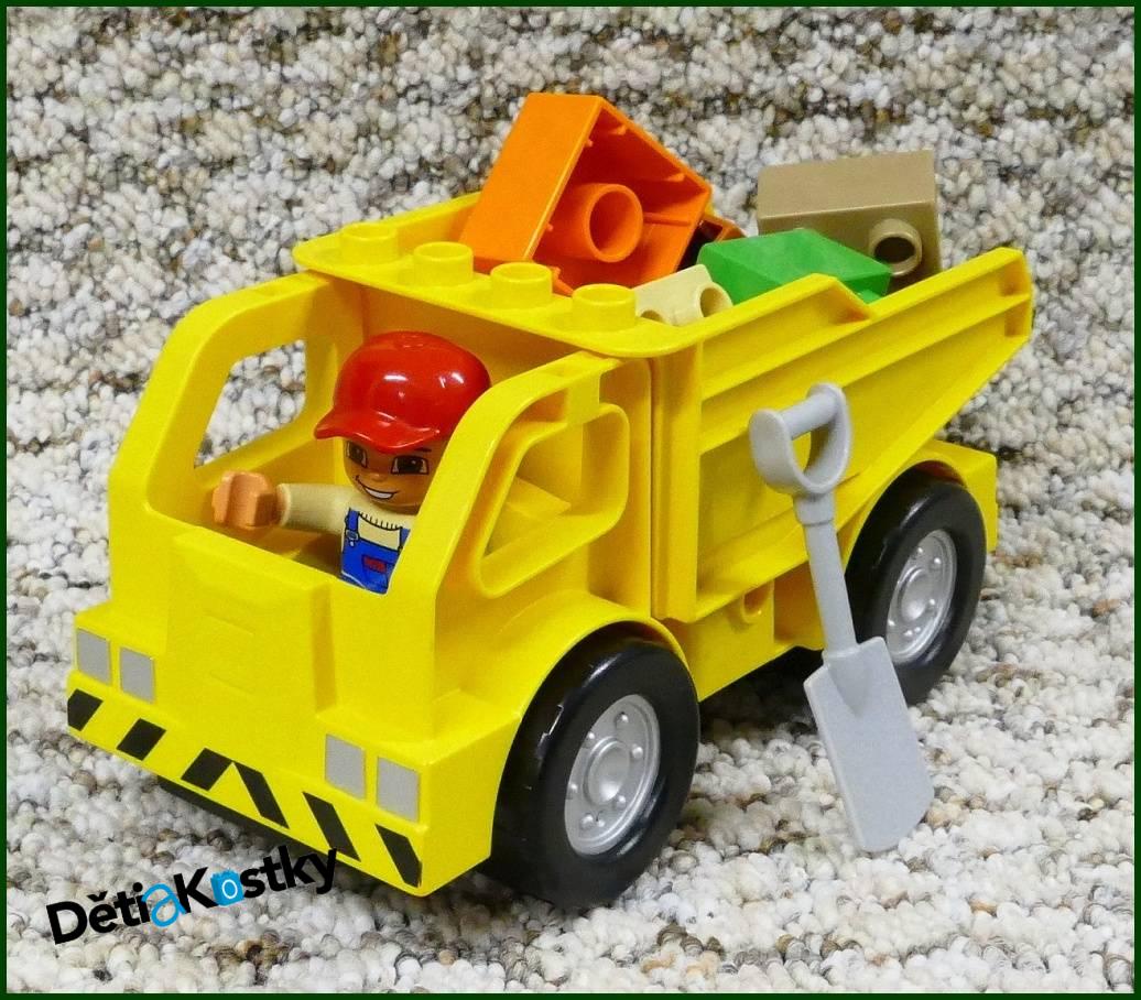 Lego® Duplo® Nákladní Auto Vyklápěcí s Figurkou, Lopatou a Kostkami
