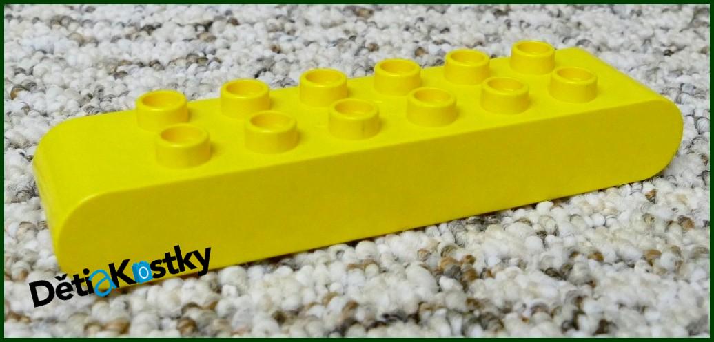 Lego® Duplo® Kostka Dlouhá 2x8 Žlutá - Nápis Lego