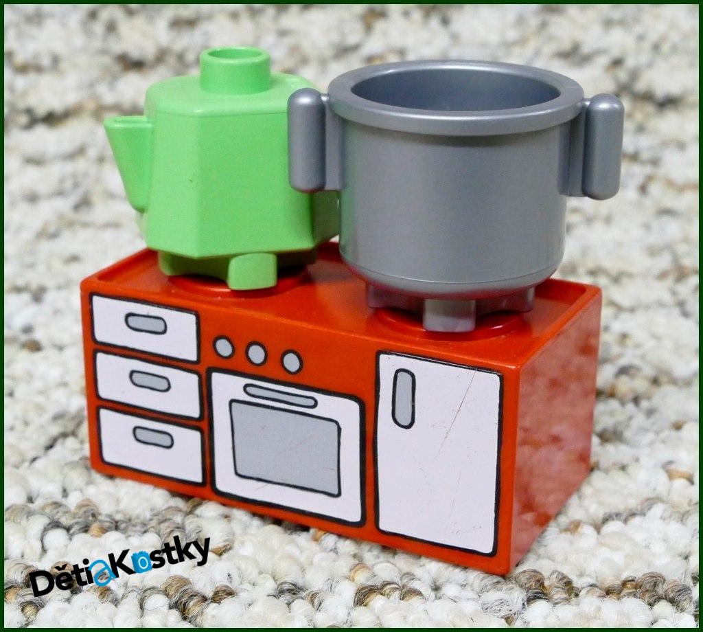 Lego® Duplo® Kuchyňská Linka se Šuplíky (Trouba) Červená