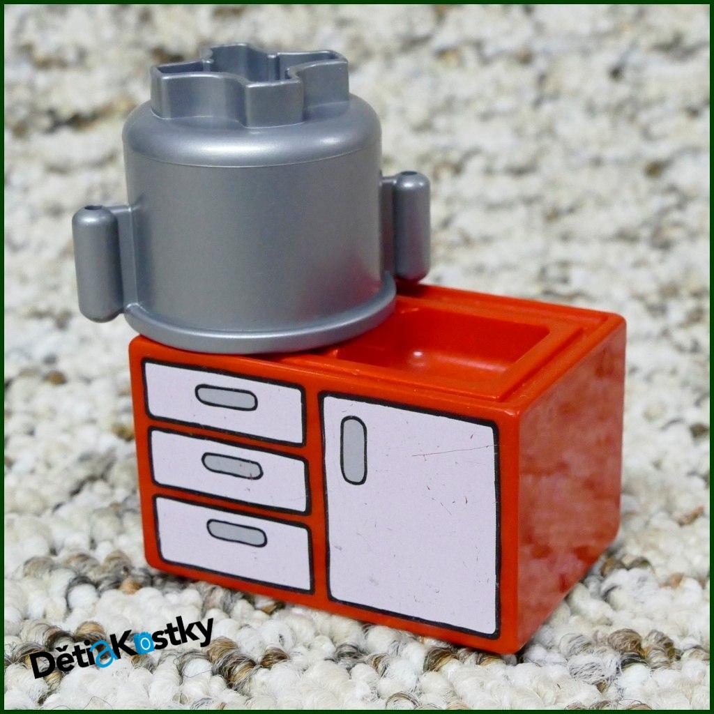 Lego® Duplo® Kuchyňská Linka s Dřezem Červená