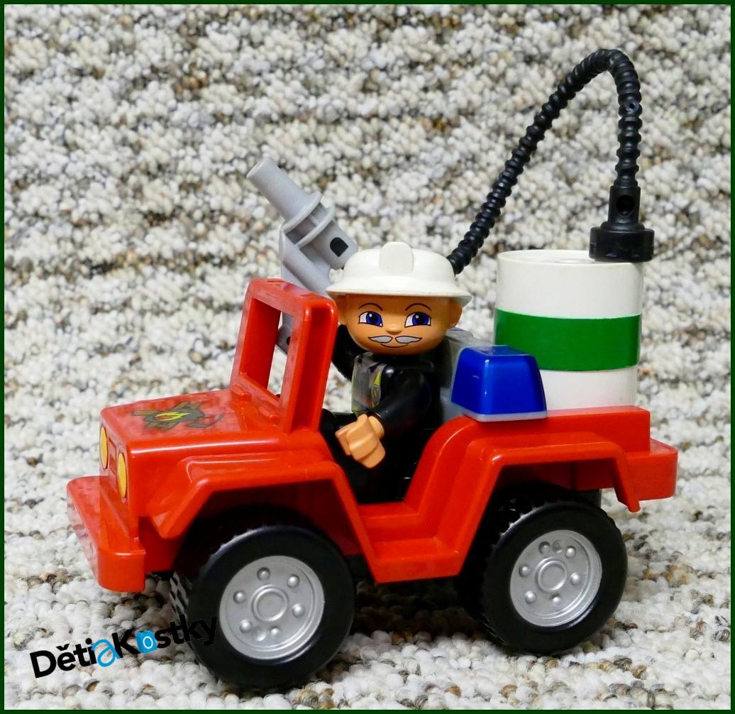 Lego® Duplo® Terénní Hasičský Jeep - Bílý Sud