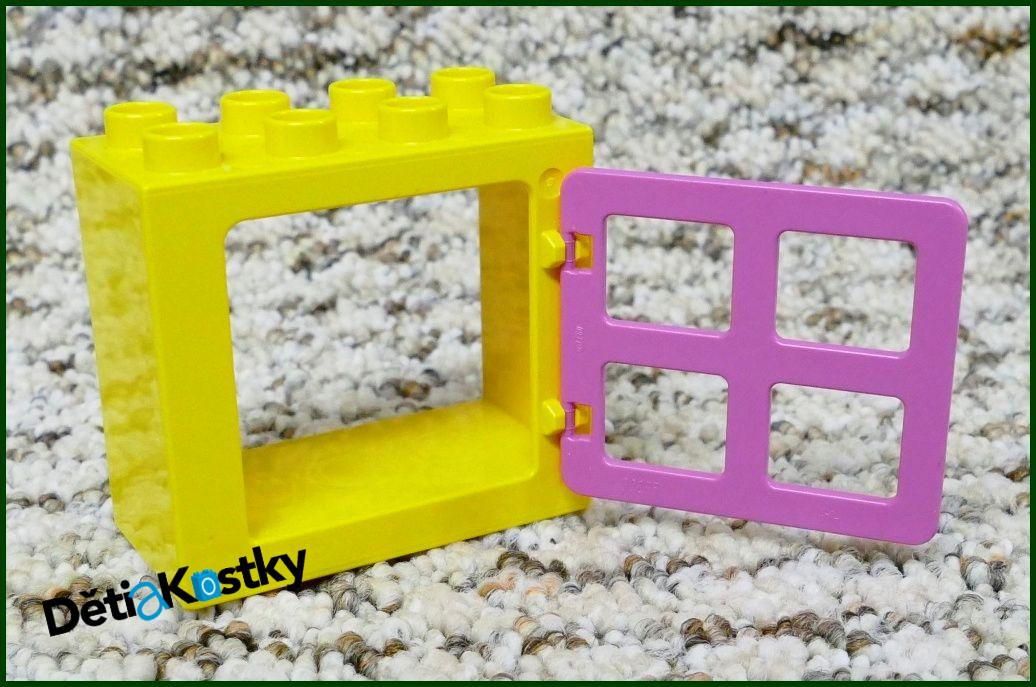Lego® Duplo® Kostka s Oknem Žlutá - Růžové Okno