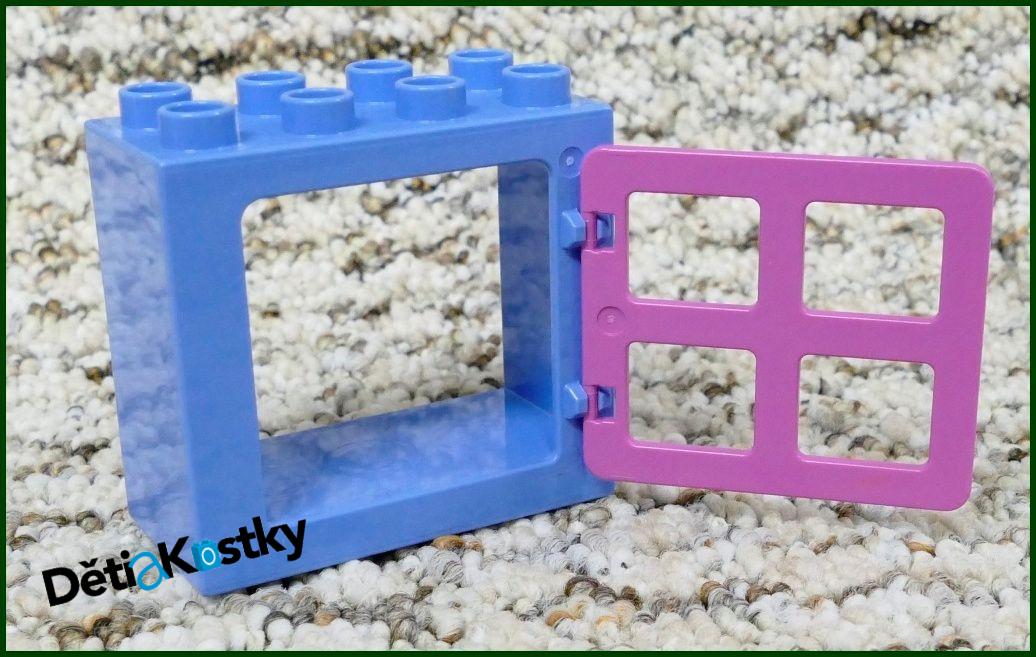 Lego® Duplo® Kostka s Oknem Světle Modrá - Růžové Okno