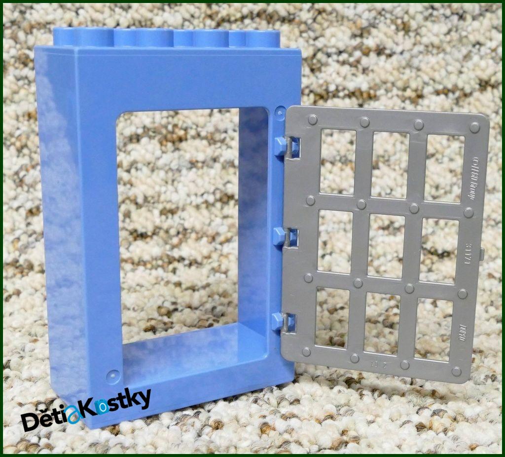 Lego® Duplo® Kostka s Mříží Modrá Vysoká - Šedá Mříž