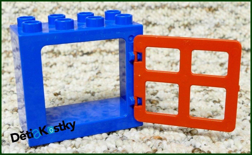 Duplo Kostka s Oknem Tmavě Modrá - Červené Okno