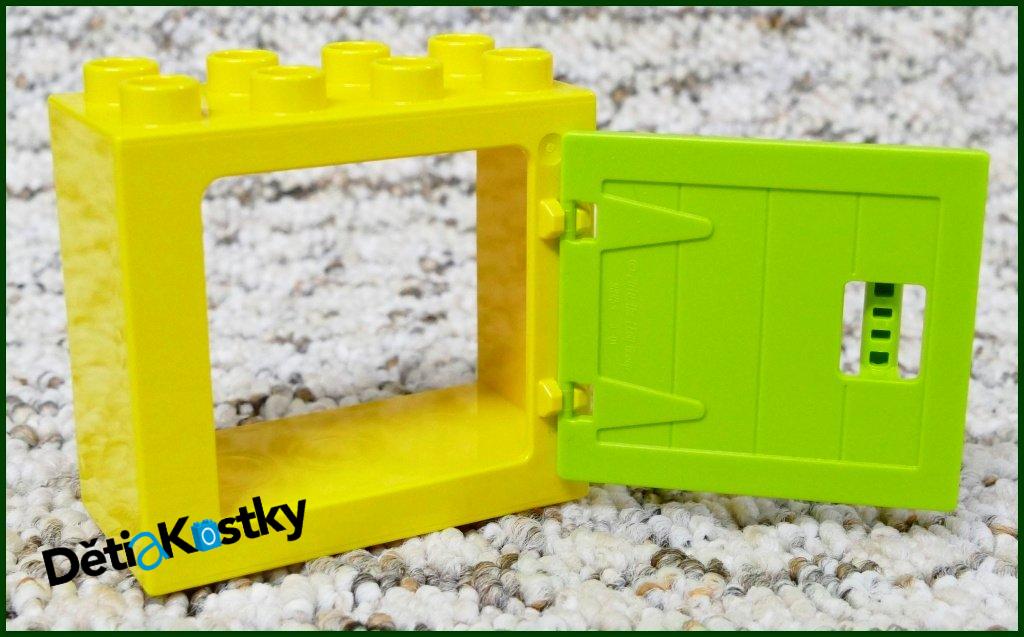 Lego® Duplo® Kostka s Dveřmi Žlutá (Limetka Dvířka)