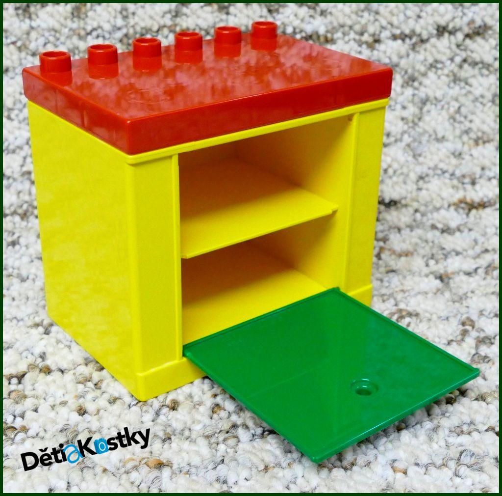 Lego® Duplo® Dolls Skříňka Žlutá/Červená Deska/Zelené Dvířka