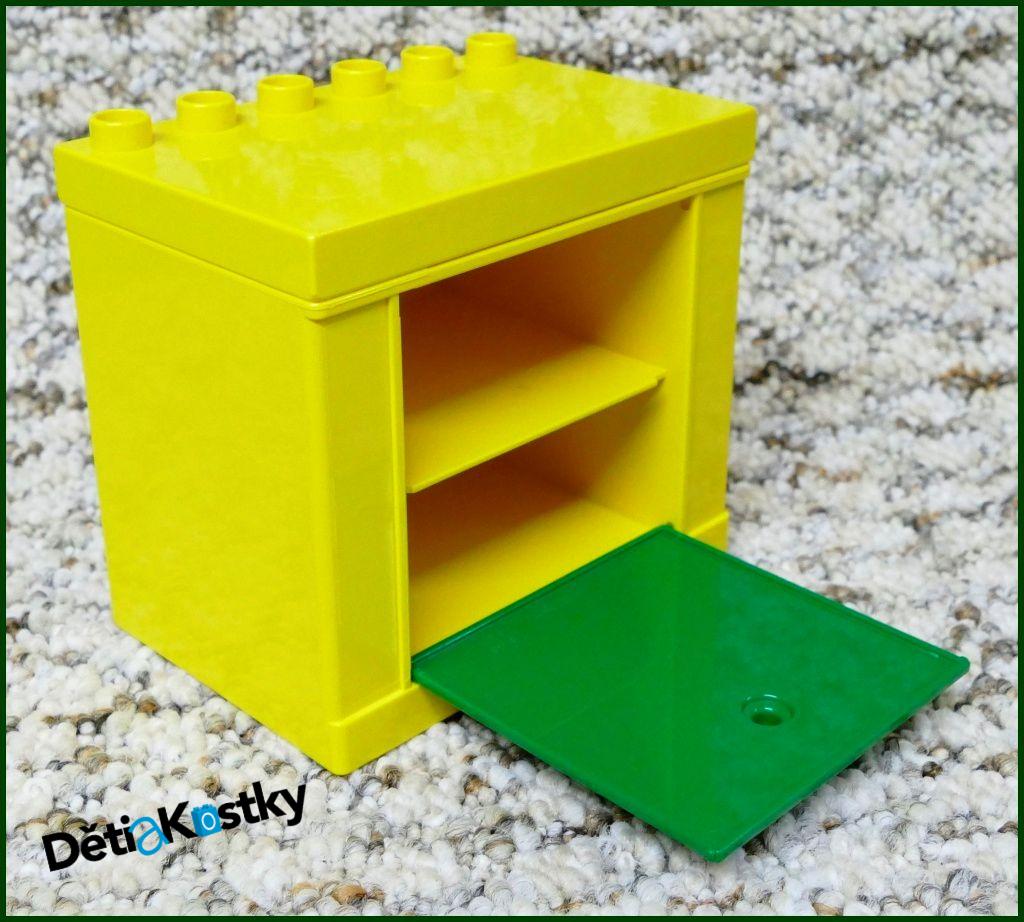 Lego® Duplo® Dolls Skříňka Žlutá/Žlutá Deska/Zelené Dvířka