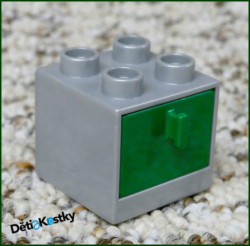 Lego® Duplo® Skříňka Malá Šedá/Zelený Šuplík