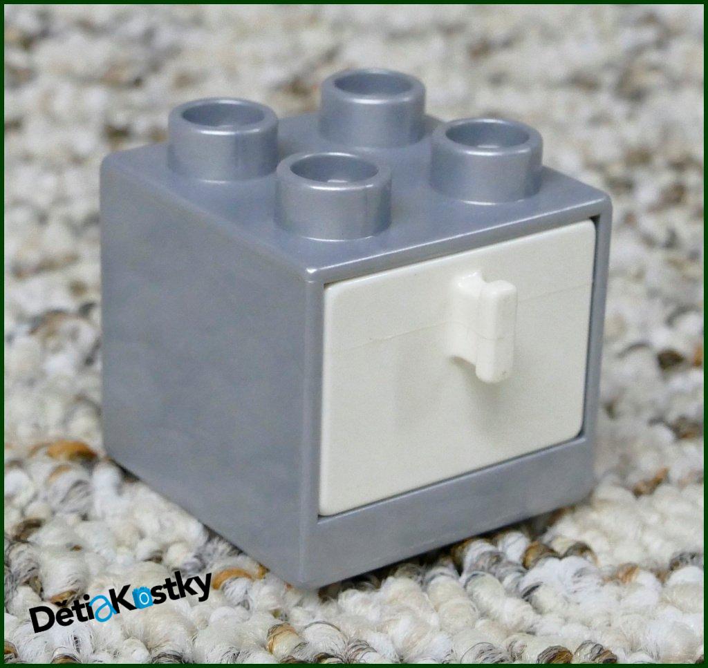 Lego® Duplo® Skříňka Malá Šedá/Bílý Šuplík