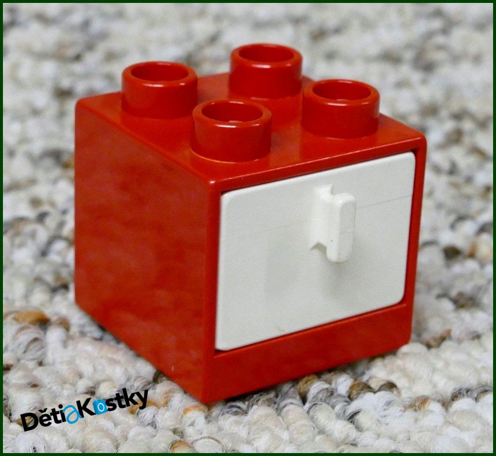 Lego® Duplo® Skříňka Malá Červená/Bílý Šuplík