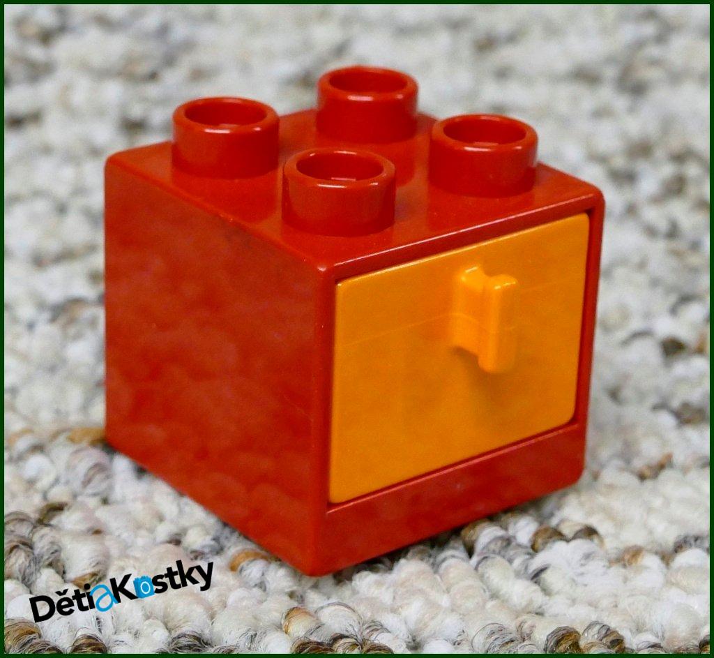 Lego® Duplo® Skříňka Malá Červená/Oranžový Šuplík