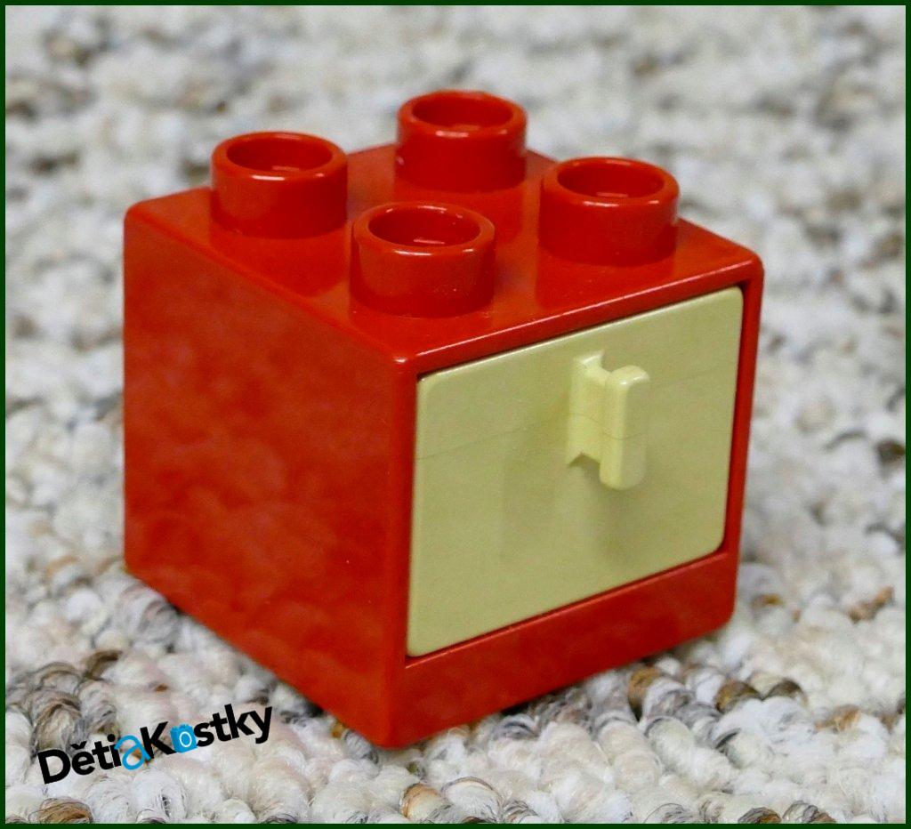 Lego® Duplo® Skříňka Malá Červená/Béžový Šuplík