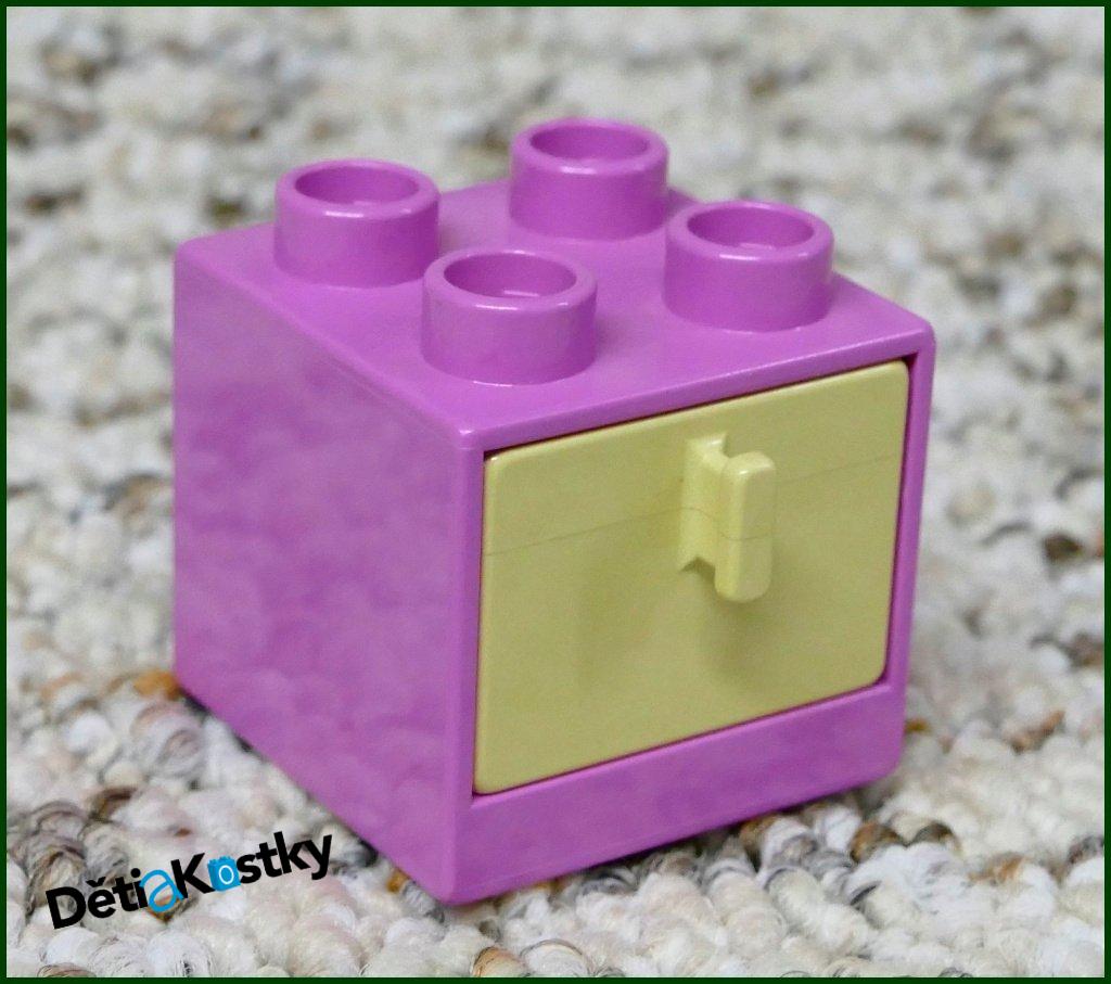 Lego® Duplo® Skříňka Malá Světle Růžová/Béžový Šuplík