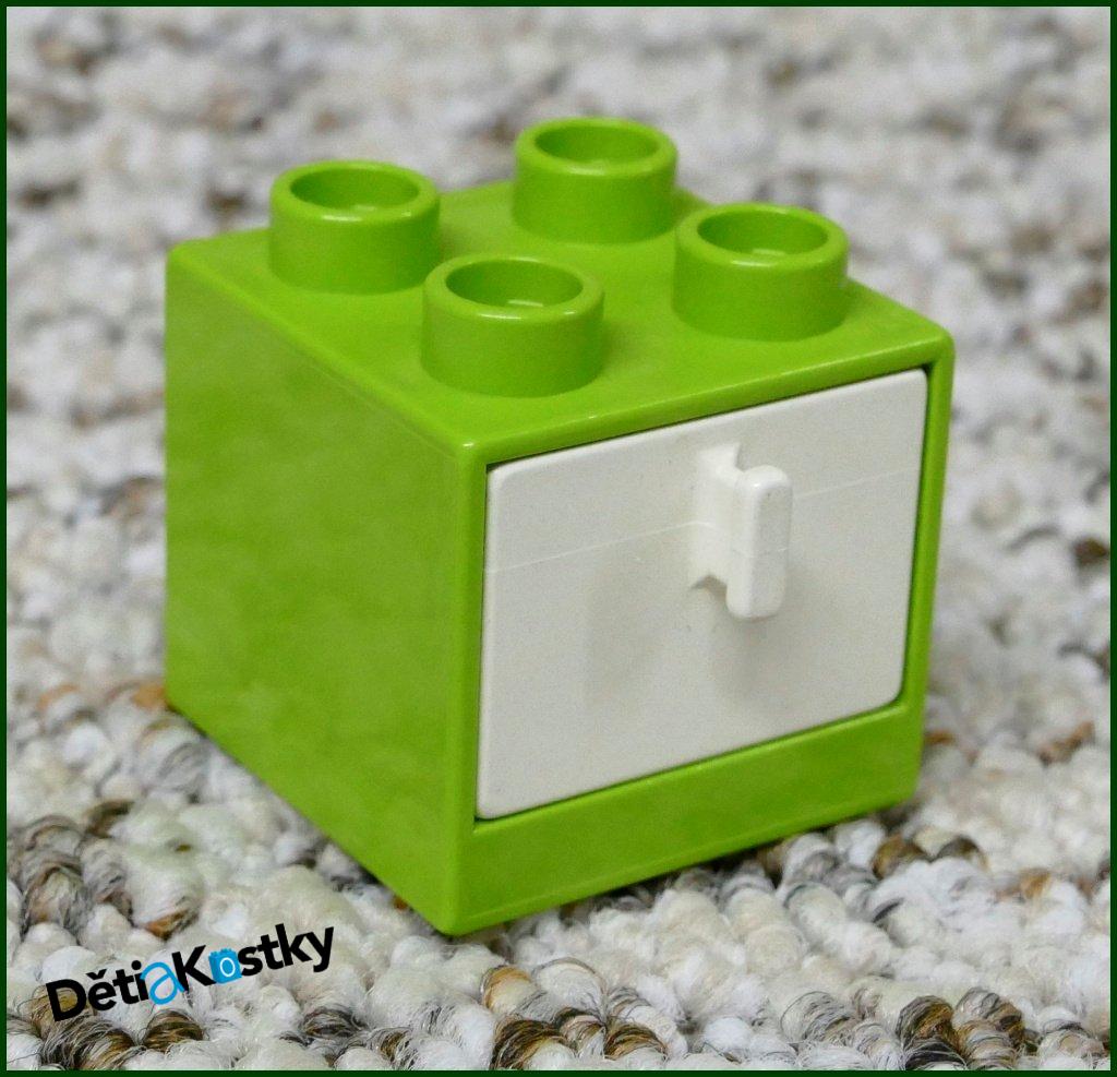 Lego® Duplo® Skříňka Malá Zelená/Bílý Šuplík