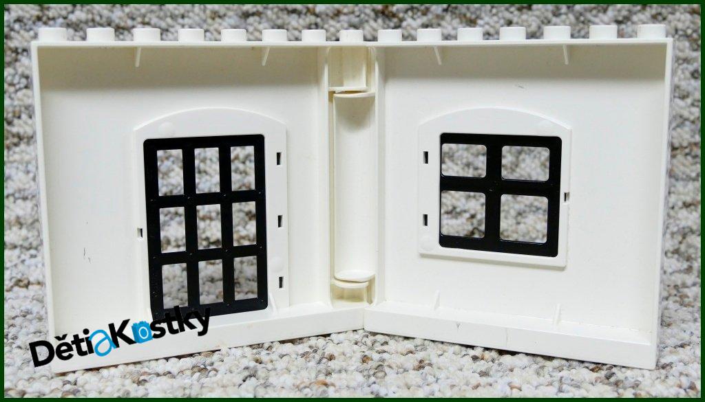Lego® Duplo® Stěna Policejní Stanice Bílá - Černé Dveře a Okno