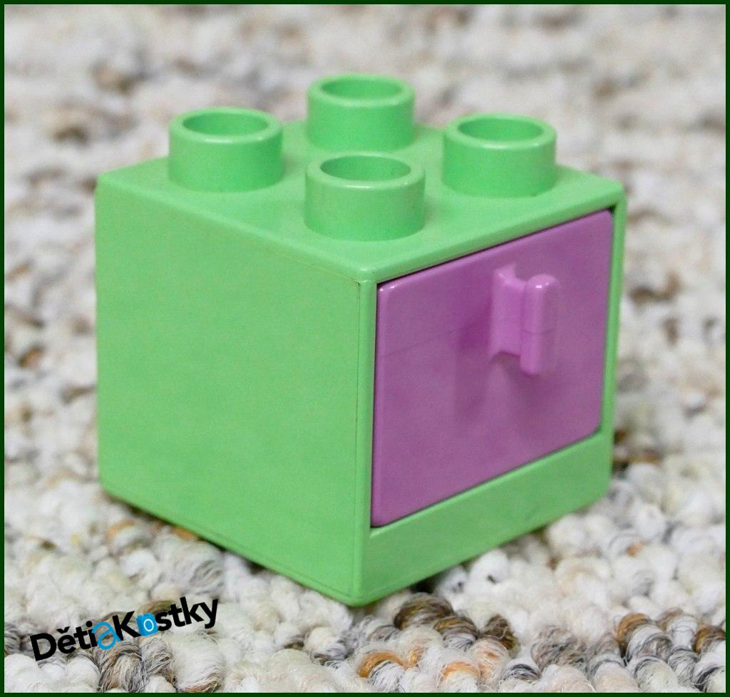 Lego® Duplo® Skříňka Malá Světlounce Zelená/Růžový Šuplík
