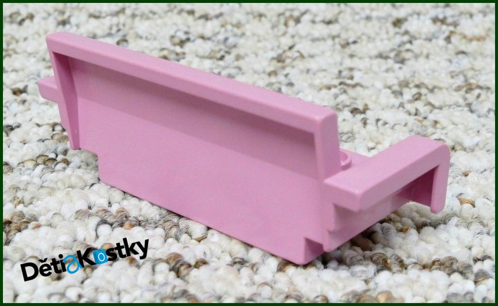 Lego® Duplo® Sedačka Dvojitá Světle Růžová (Hranatá)