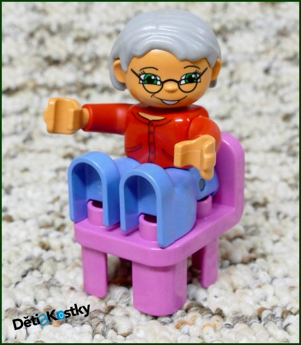 Lego® Duplo® Židlička Růžová (Zaoblené Opěradlo)