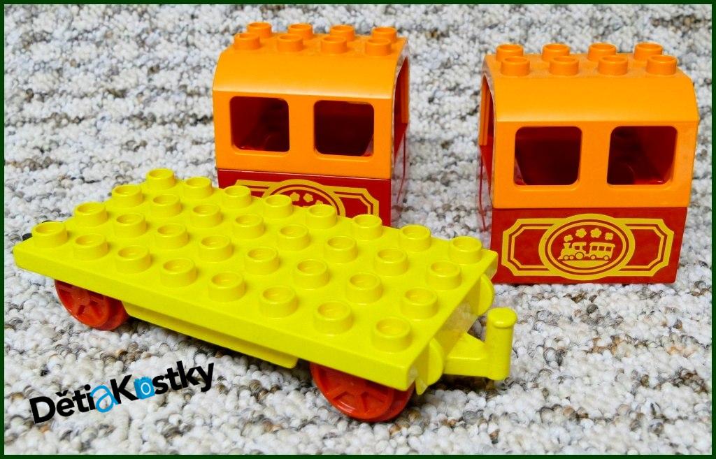Lego® Duplo® Vagon pro Cestující Žlutý/Oranžový - Potisk Mašinky