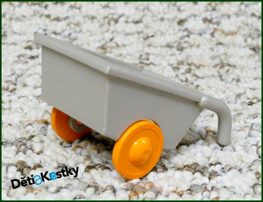 Lego® Duplo® Vozíček (Kolečka) Pro Figurky Šedá - Oranžová Kola