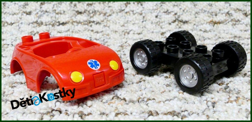 Lego® Duplo® Autíčko Malé Červené - Znak Nemocnice