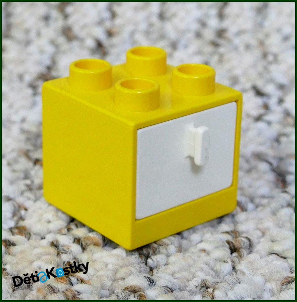 Lego® Duplo® Skříňka Malá Žlutá/Bílý Šuplík