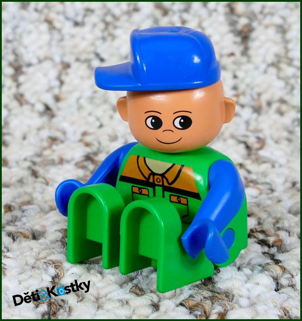 Lego® Duplo® Figurka Servisák Zelený - Modrý Otočný Kšilt