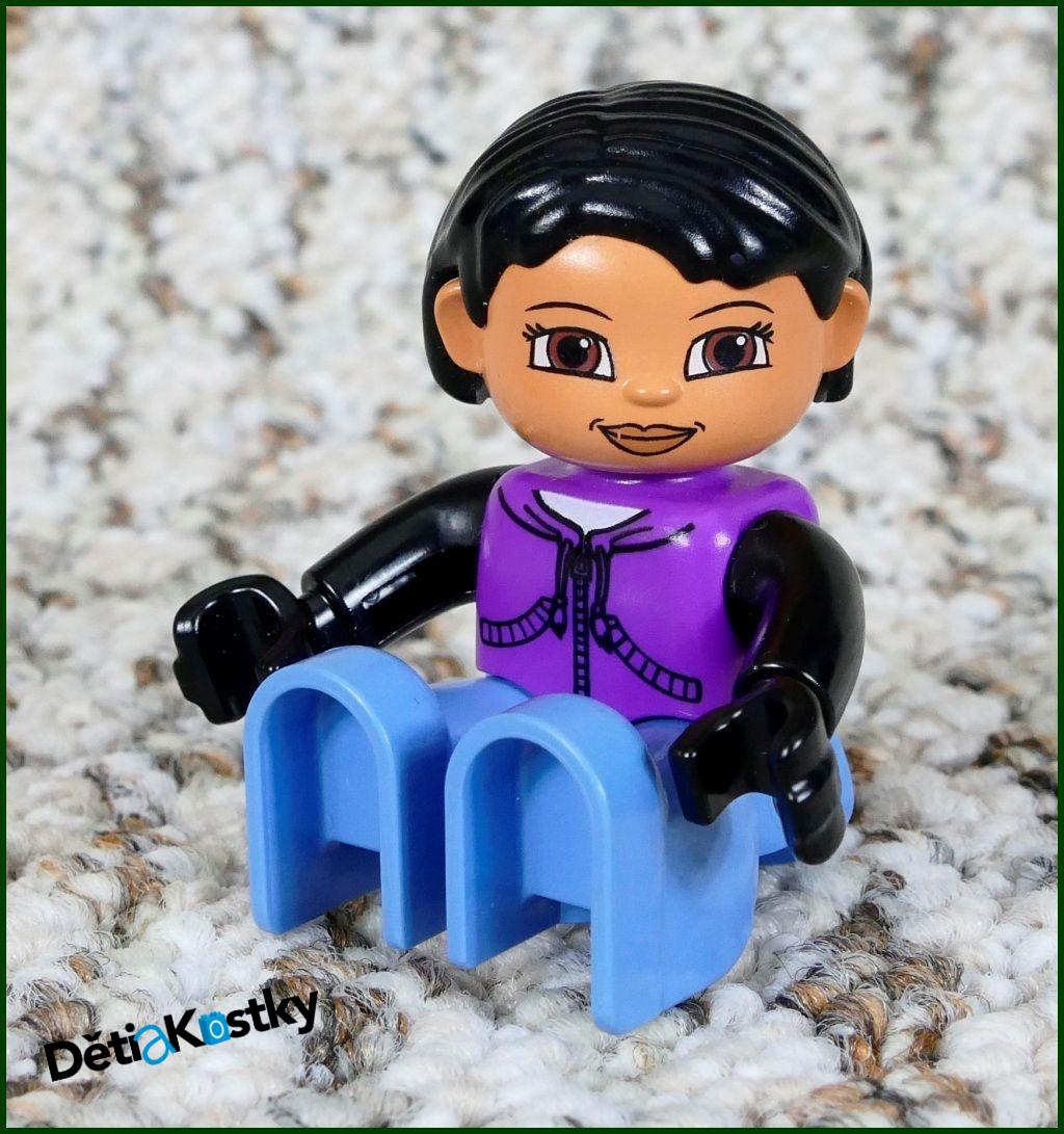 Lego® Duplo® Figurka Maminka Modro/Fialová - Černé Ruce