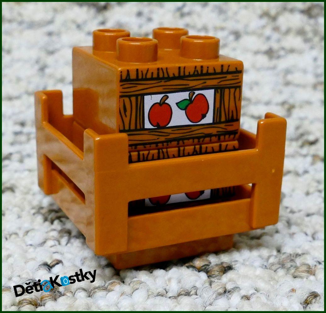 Lego® Duplo® Kostka Hnědá 2x2 Jablíčka