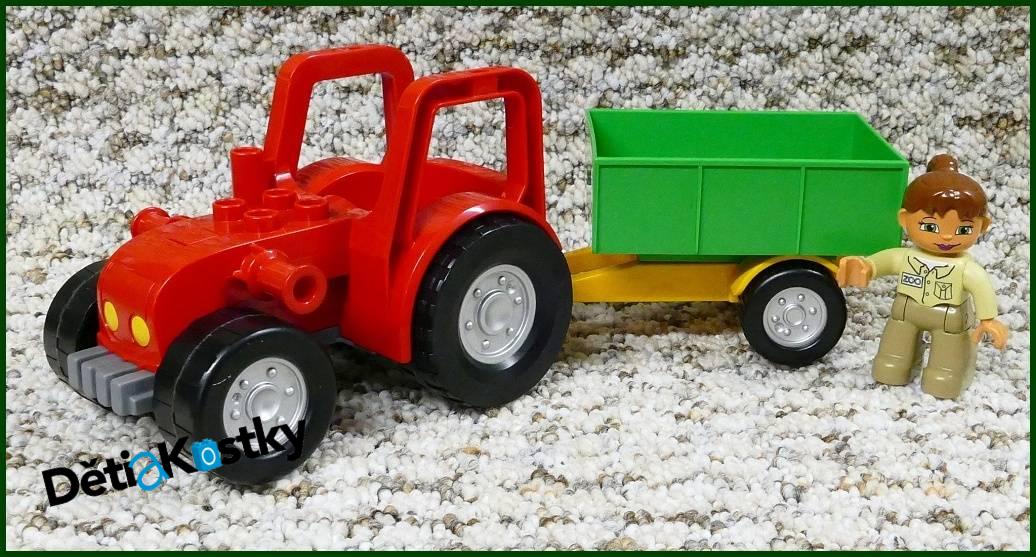 Lego® Duplo® Traktor Velký Červený s Figurkou