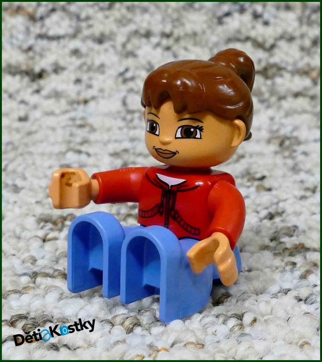 Lego® Duplo® Figurka Paní v Červeném s Culíkem