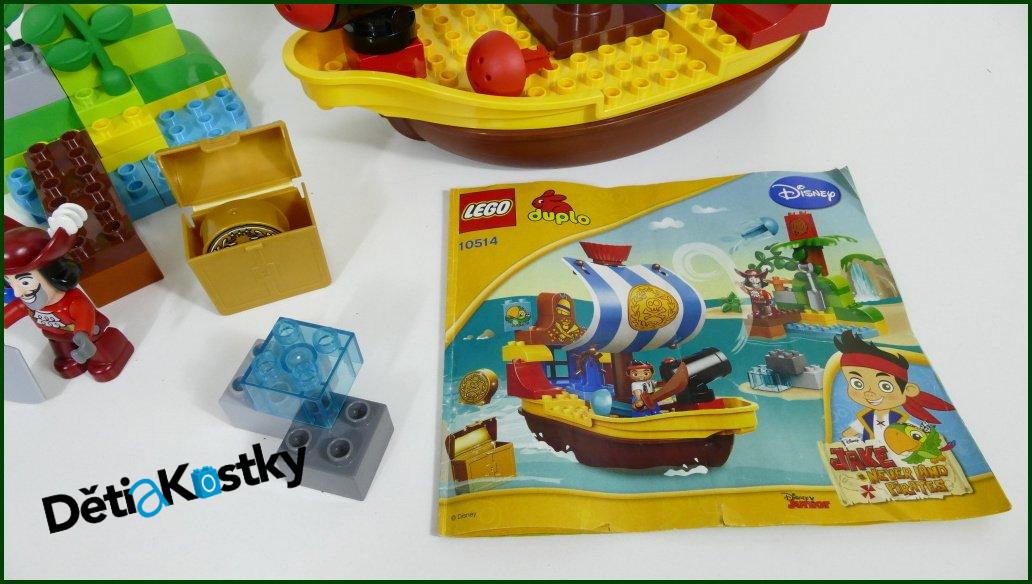 Lego® Duplo® 10514 - Jakeova Pirátská Loď Bucky bez Krabice a Návodu (2 Náboje)
