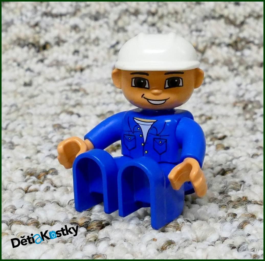 Lego® Duplo® Figurka Dělník Modrý s Bílou Helmou